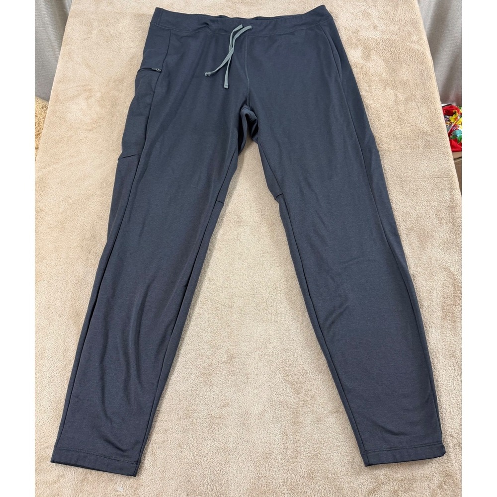 Patagonia Fleece Lined pants Men's Size XL dark gray Stretch Drawstring EUC